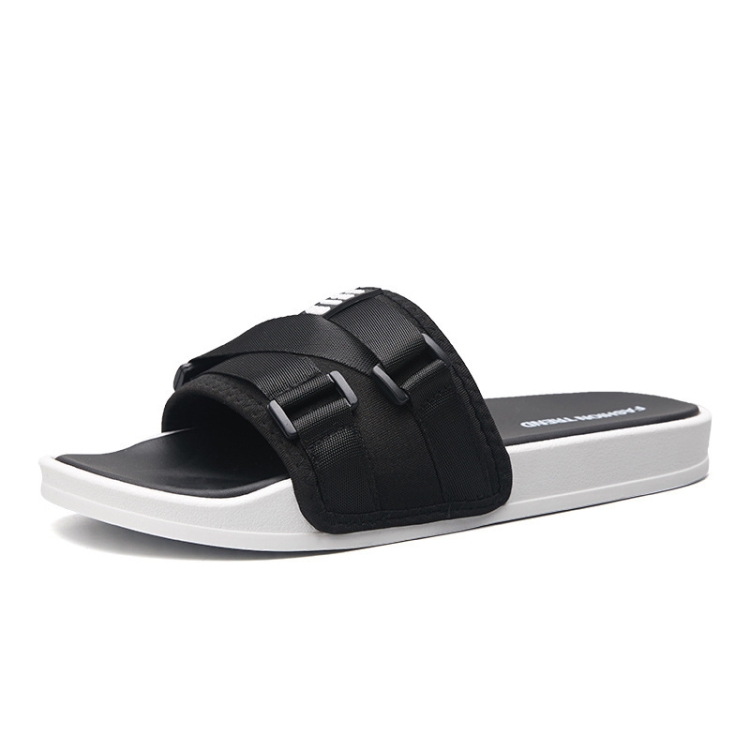 

Men Fashion Outdoor Slippers Antiskid Soft Sole Beach Shoes, Size: 46-47(Black)