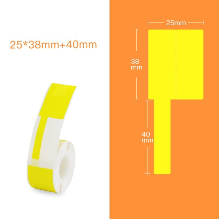 

QR-285A Printer Thermal Sticker Paper Cable Label Paper 100 Sheet F Type 25 x 38 + 40 (Yellow)