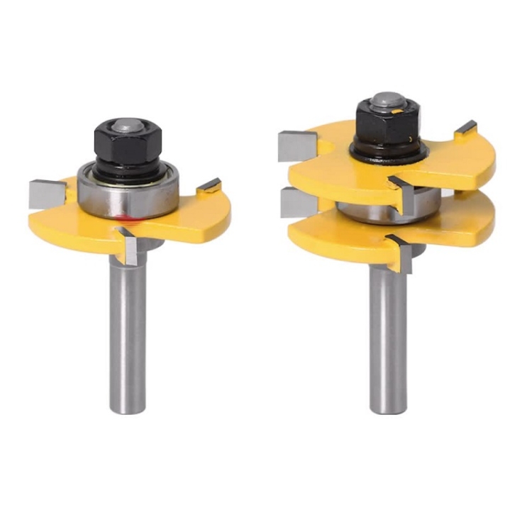 

2 PCS/Set 1/2 Handle 3 Tooth Woodworking Milling Cutter