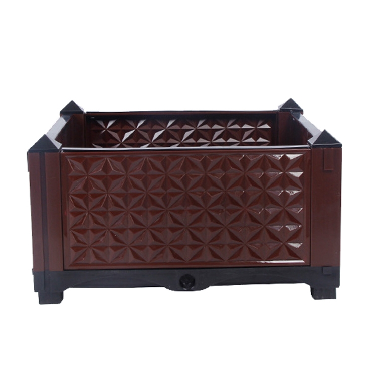 

Balcony Roof Vegetable Box Plant Trough Equipment, Size: 45x45x25cm(Brown)