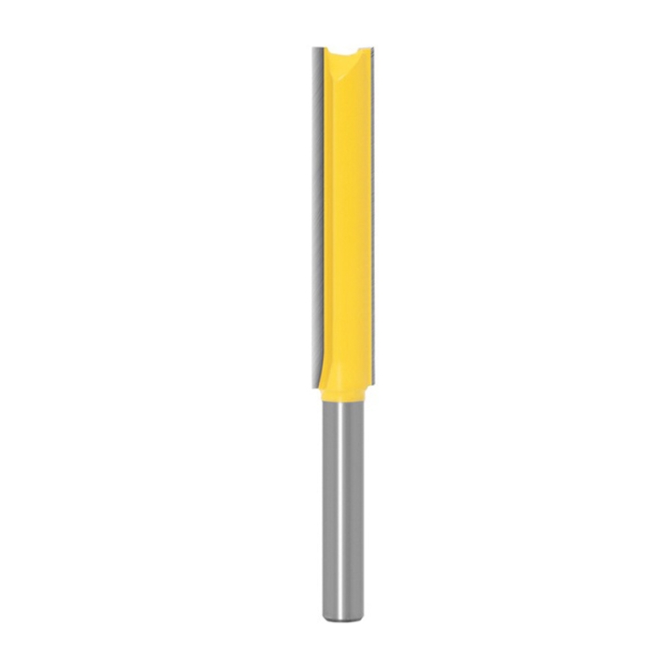 

1/4 Handle Extended Double-Edged Straight Knife Trimming Machine Cutter Head, Model: 1/4x3/8x50mm