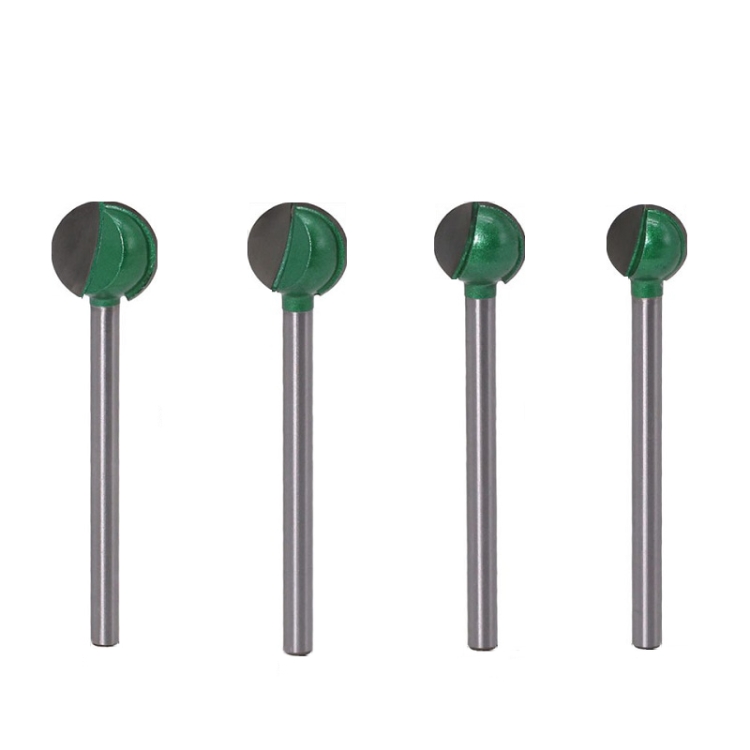

4PCS/Set 6 Handles Extended Spherical Carving Knife Woodworking Straight Handle Grinding Head