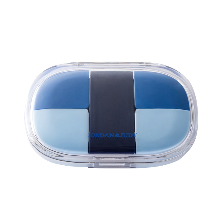 

JORDAN&JUDY Portable Pill Box Storage Mini Pill Sealed Box(Blue (5 Grid))