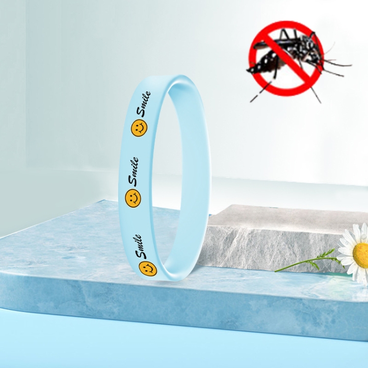 

2 PCS Cartoon Mosquito Silicone Sticker Summer Mosquito Repellent Bracelet, Specification: Small Smile