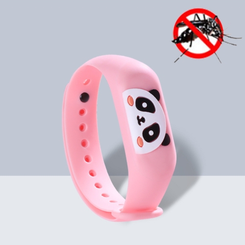 

2 PCS Cartoon Mosquito Silicone Sticker Summer Mosquito Repellent Bracelet, Specification: Panda Light Pink