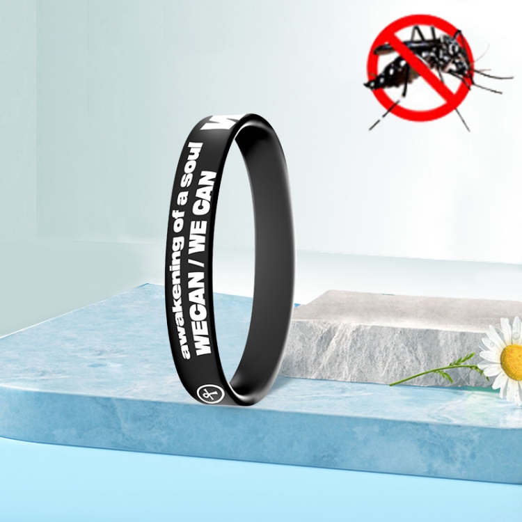 

2 PCS Cartoon Mosquito Silicone Sticker Summer Mosquito Repellent Bracelet, Specification: Small Black