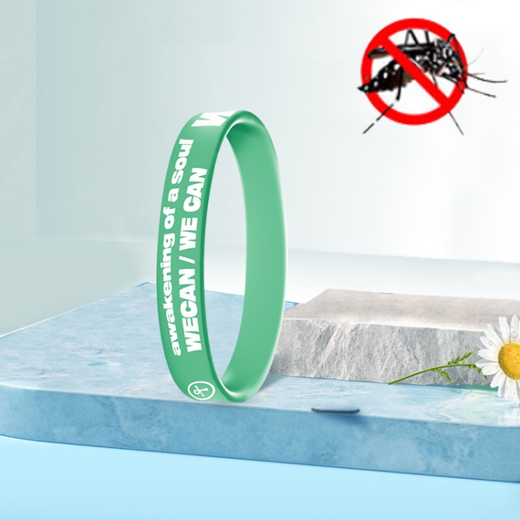 

2 PCS Cartoon Mosquito Silicone Sticker Summer Mosquito Repellent Bracelet, Specification: Small Green
