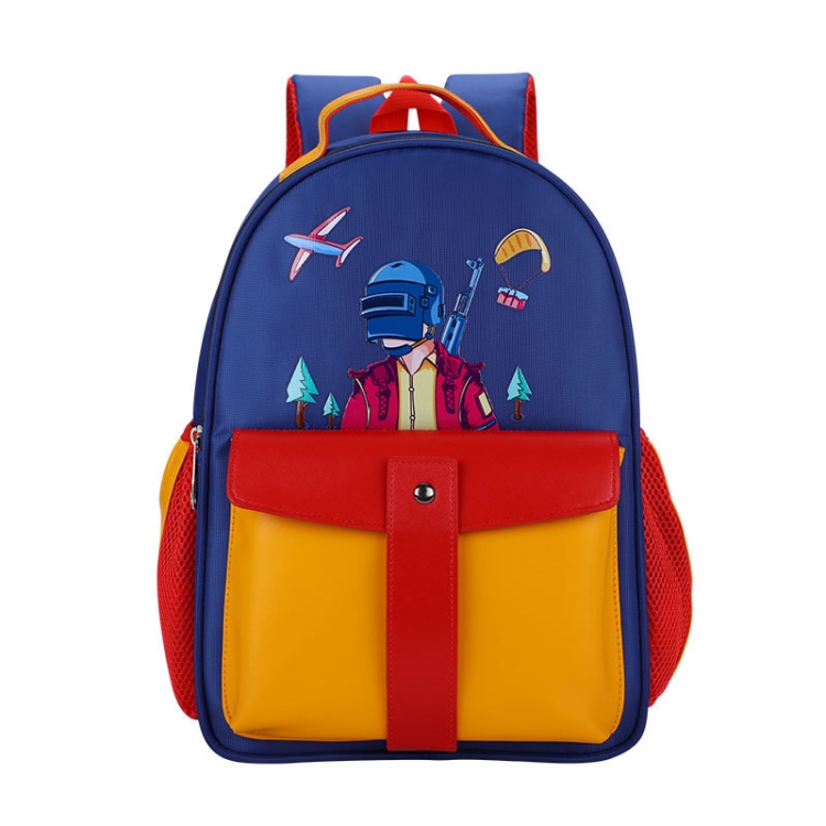 

Children Cartoon School Bag Student Lightweight Backpack(Blue Yellow)