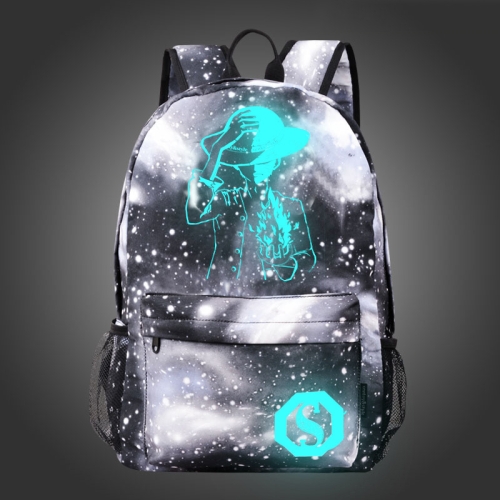 

Starry Sky Luminous Backpack Oxford Cloth Printed Backpack, Colour: Star Gray Grasp The Fire Pirate