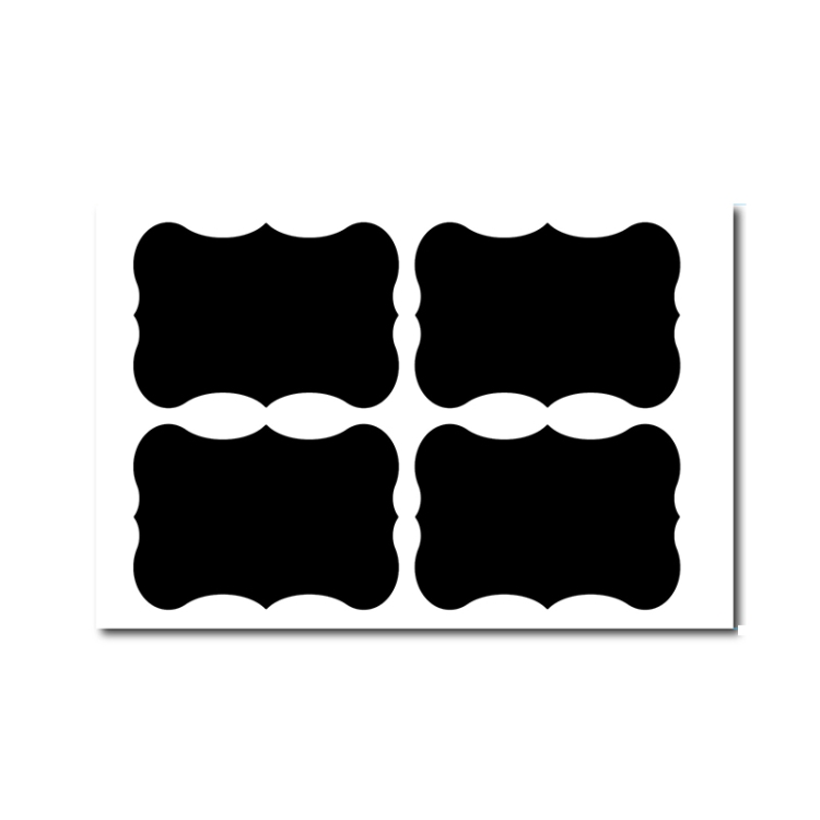 

50 Sets Waterproof Removable Storage Bottle Sticker PVC Easy-To-Erasable Blackboard Sticker 4PCS/Set 120x80mm