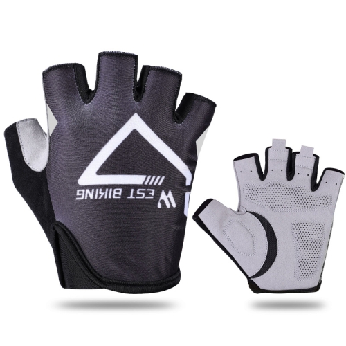 

WEST BIKING YP0211215 Riding Gloves Summer Half Finger Breathable Outdoor Cycling Gloves, Size: M(Black)