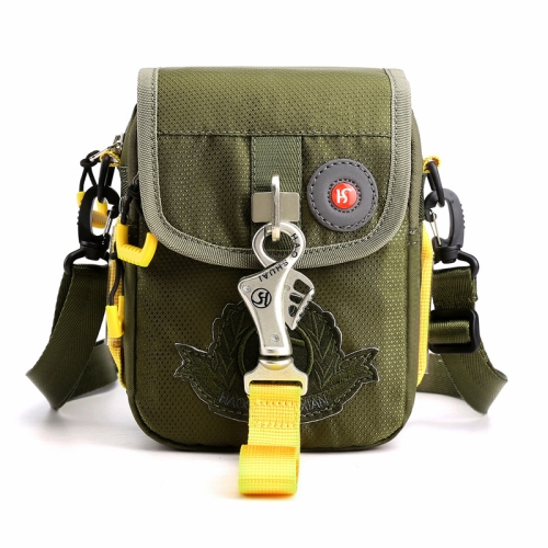 

HaoShuai 345 Crossbody Small Bag Casual Men Shoulder Bag Outdoor Sports Waist Bag(Army Green)