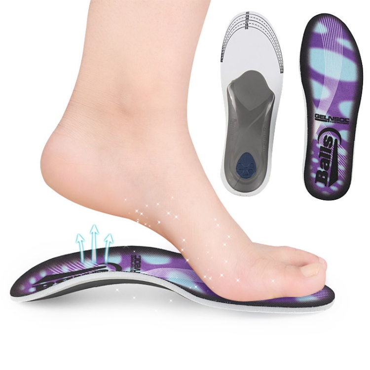 

2 Pairs Flat Foot Valgus X-Leg Correction Insoles Men And Women Sports Insoles, Size: L（40-46)