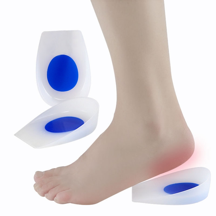 

Silicone Heel Insole Is Comfortable Soft And Shock-Absorbing To Protect The Heel Insole, Size: L(Blue White )