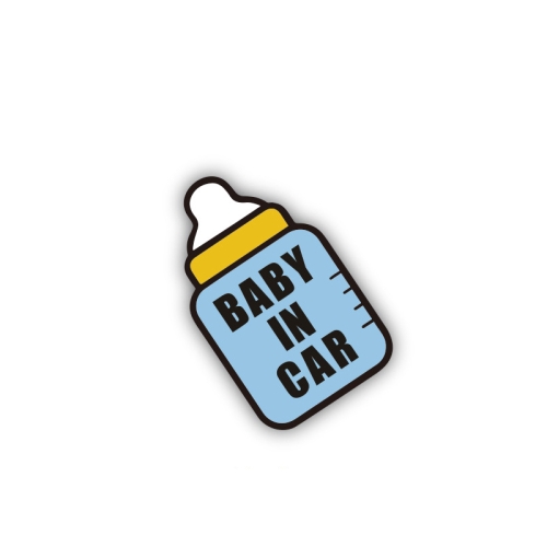 

10 PCS There Is A Baby In The Car Stickers Warning Stickers Style: CT223Y Blue Bottom Bottle Adhesive Stickers