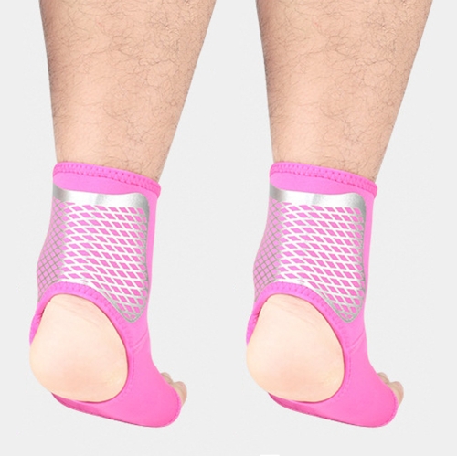 

A Pair Sports Ankle Support Compression Ankle Socks Outdoor Basketball Football Mountaineering Protective Gear, Size: XL(Rose Red)