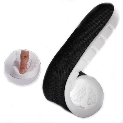 

6 Pairs 085 Sports Insoles Men And Women Breathable Sweat-Absorbent Deodorant Silicone Thickened Shock-Absorbing Insole, Size: 37(White Bottom Black Surface)