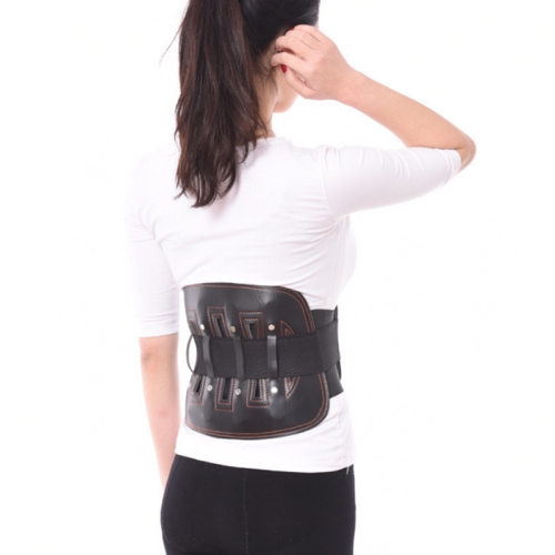 

Steel Plate Support And Fixation Leather Protection Waist Belt Lumbar Orthosis,Size: M (74-84 cm)