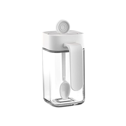 

4 PCS Home Glass Spoon Covered Seasoning Bottle, Specification: Seasoning Bottle (White)