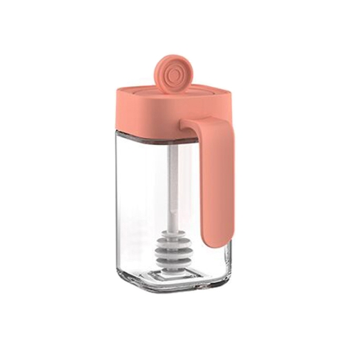 

4 PCS Home Glass Spoon Covered Seasoning Bottle, Specification: Honey Bottle (Orange)