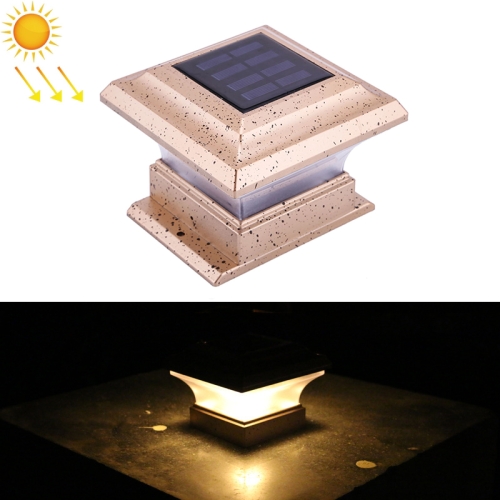 

28 LM Outdoor Solar Column Light Garden Villa Wood Pile Light Garden Landscape Fence Lamp(Warm Yellow Light)