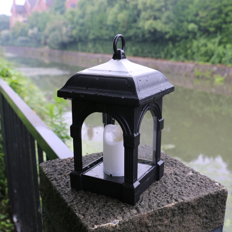

Outdoor Solar Simulation Candle Light Garden Solar Hanging Lamp(Black)
