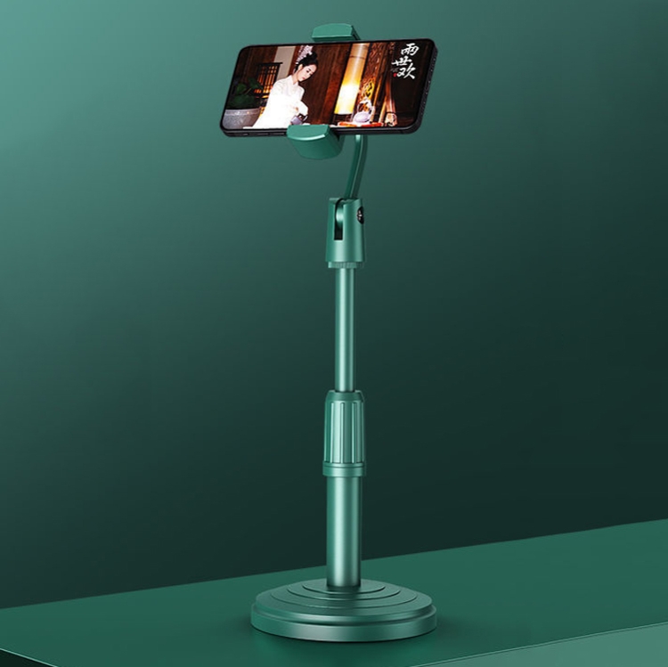 

4 PCS Desktop Stand Mobile Phone Tablet Live Broadcast Stand Telescopic Disc Stand, Colour: Green