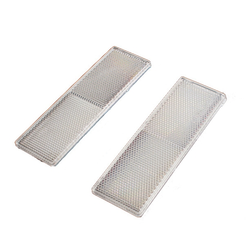 

50 PCS Car Body Reflective Stickers Plastic Reflective Strip Reflector Truck Reflective Tablet Nonporous(White )