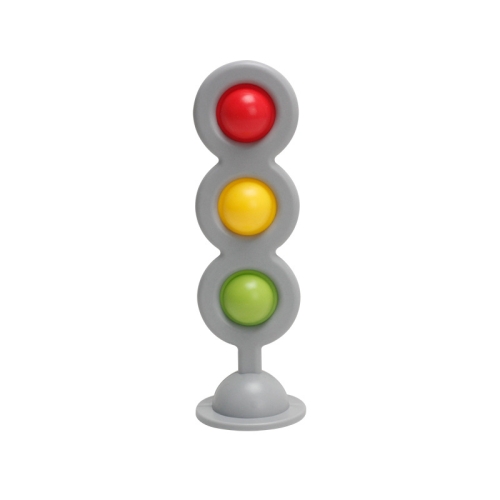 

3 PCS Finger Bubble Fun Silicone Keychain Decompression Toy(Traffic Light)