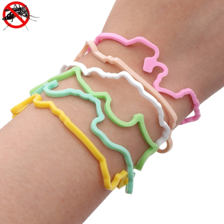 

5 PCS Adult And Children Plant Essential Oil Cartoon Mosquito Repellent Bracelet Bear Hello Ring (5 In 1)