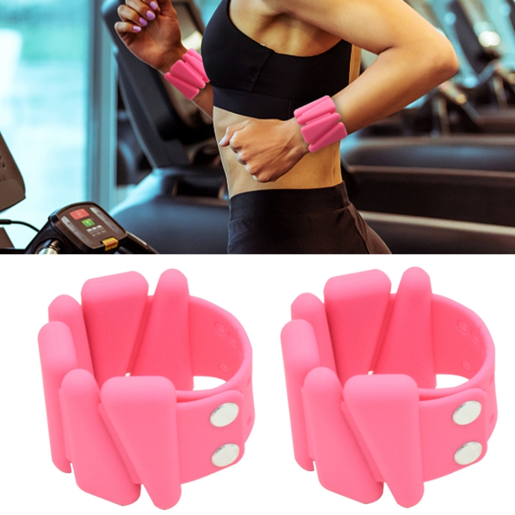 

1 Pair Yoga Fitness Detachable Weight-Bearing Bracelets Sports Weight-Bearing Silicone Wrist Bands, Specification: 1800G (Pink)