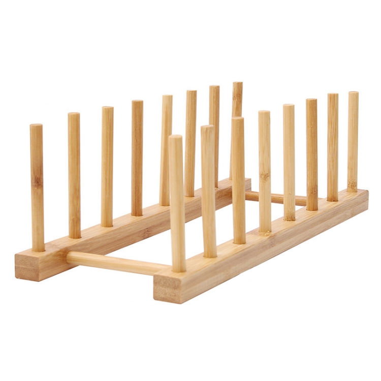 

4 PCS Multi-Purpose Bowl Disc Rack Kitchen Drain Rack Bamboo Tableware Storage Rack, Layer (specification): 7 Grid