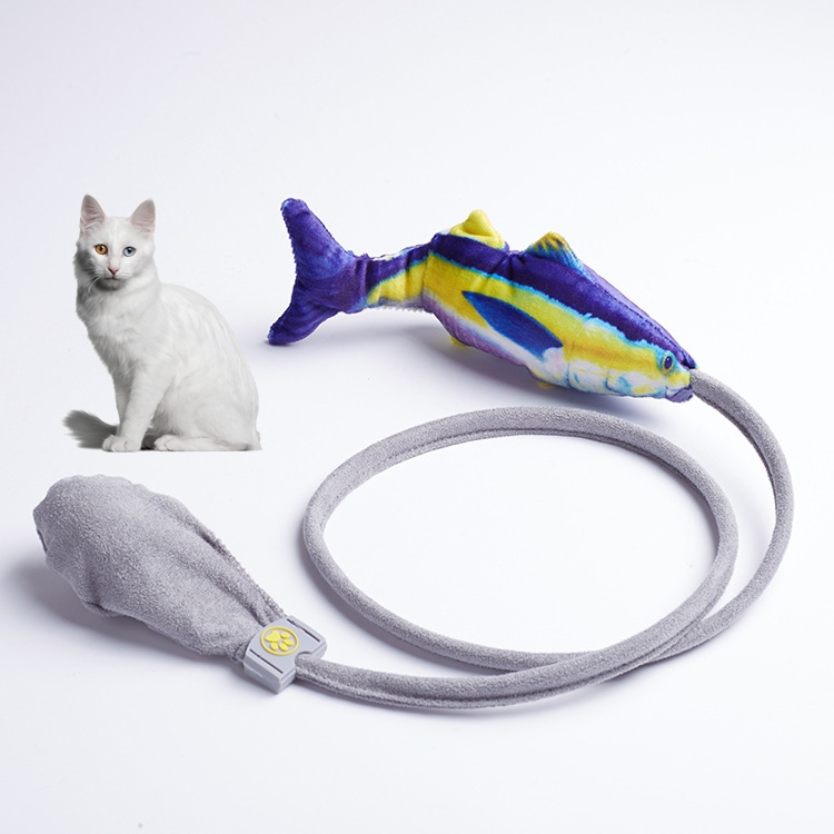 

Creative Funny Cat Toy Simulation Fish Cat Toy Interactive Plush Airbag Toy(Sea Fish)
