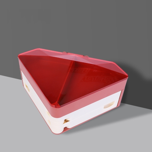 

Household Diamond-Shaped Compartment Fruit Plate Multi-Layer Candy Snack Box(Coral Red)