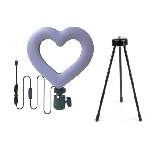 

MJ16 Heart-Shaped Mobile Phone Live LED Fill Light, Colour: Two-color