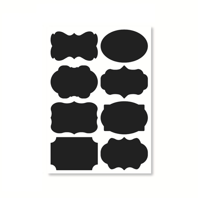 

50 Sets Erasable Waterproof Removable Bottle Can PVC Blackboard Sticker 8PCS/Set 110x156mm