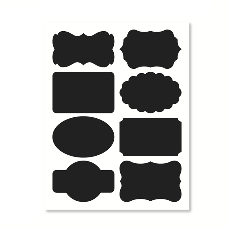 

50 Sets Erasable Waterproof Removable Bottle Can PVC Blackboard Sticker 8PCS/Set 140x182mm