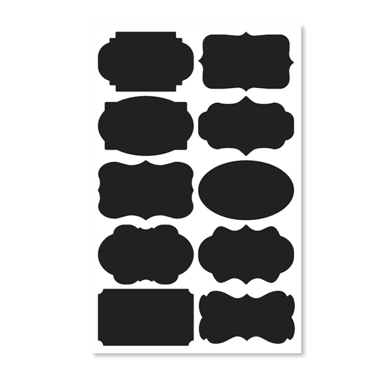

50 Sets Erasable Waterproof Removable Bottle Can PVC Blackboard Sticker 10PCS/Set 140x220mm