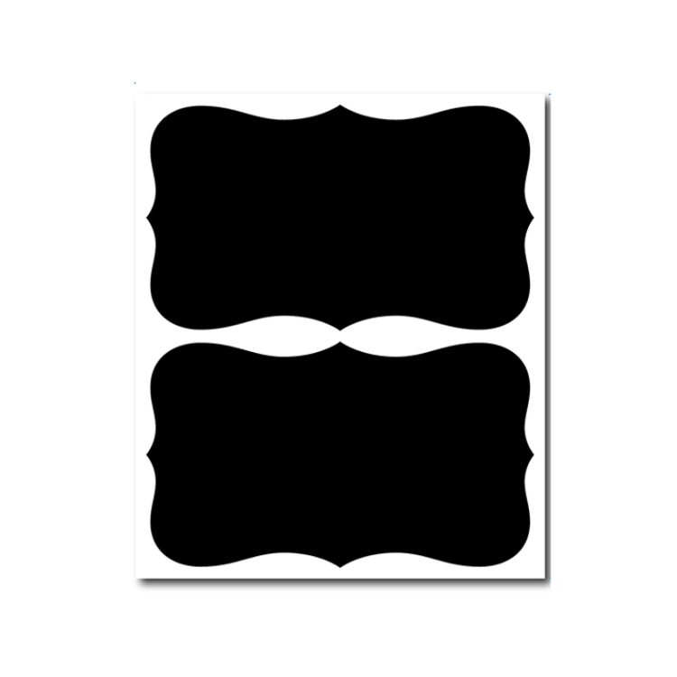 

50 Sets Erasable Waterproof Removable Bottle Can PVC Blackboard Sticker 2PCS/Set 190x225mm