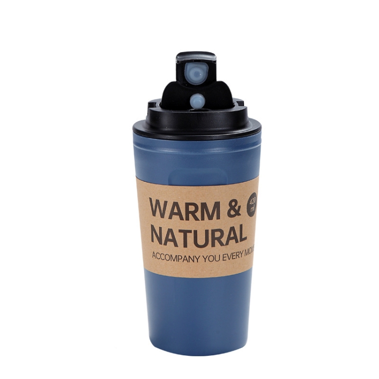 

2 PCS Student Handy Plastic Cup Office Convenient Water Cup Coffee Cup(Blue)
