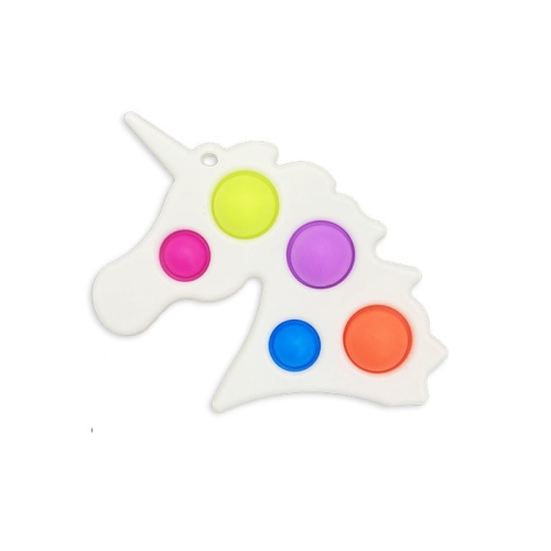 

3 PCS Decompression Finger Press Bubble Fun Puzzle Fingertip Toy, Random Color Delivery(Unicorn)