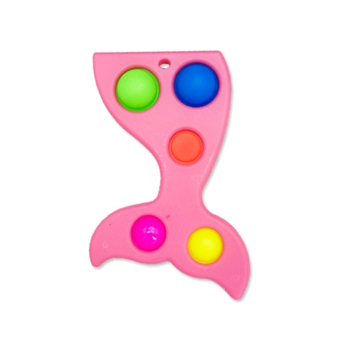 

3 PCS Decompression Finger Press Bubble Fun Puzzle Fingertip Toy, Random Color Delivery(Mermaid )