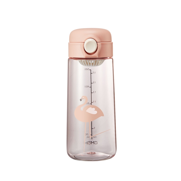 

Cartoon Animal Plastic Water Cup Student Pop Lid Cup, Capacity: 450ml(Pink)
