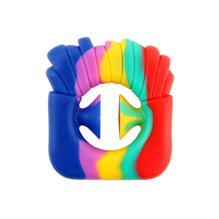 

4 PCS H004 Decompression Toys Gripper Silicone Suction Cup Rainbow Circle(French Fries)
