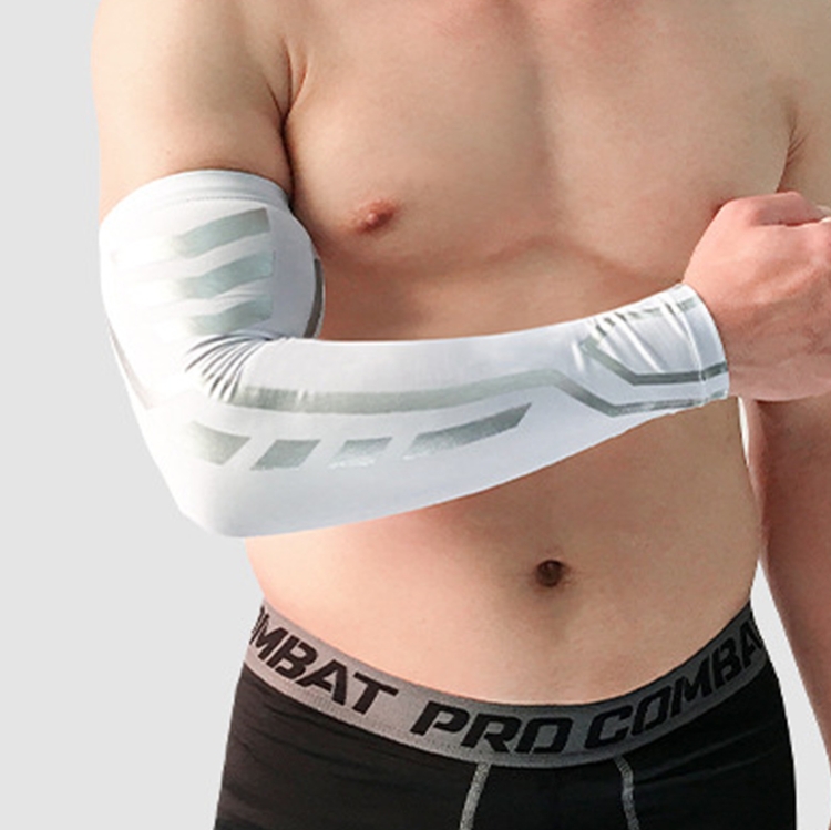 

A Pair Sports Wrist Guard Arm Sleeve Outdoor Basketball Badminton Fitness Running Sports Protective Gear, Specification: M (White)