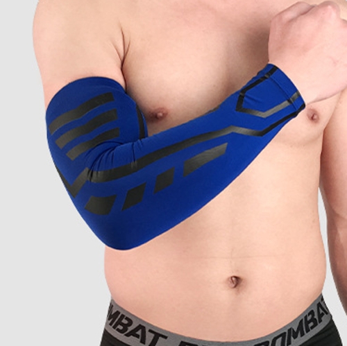 

A Pair Sports Wrist Guard Arm Sleeve Outdoor Basketball Badminton Fitness Running Sports Protective Gear, Specification: L (Blue)