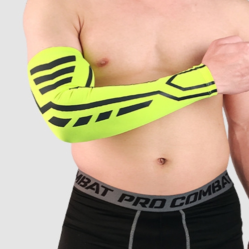 

A Pair Sports Wrist Guard Arm Sleeve Outdoor Basketball Badminton Fitness Running Sports Protective Gear, Specification: L (Fluorescent Green)