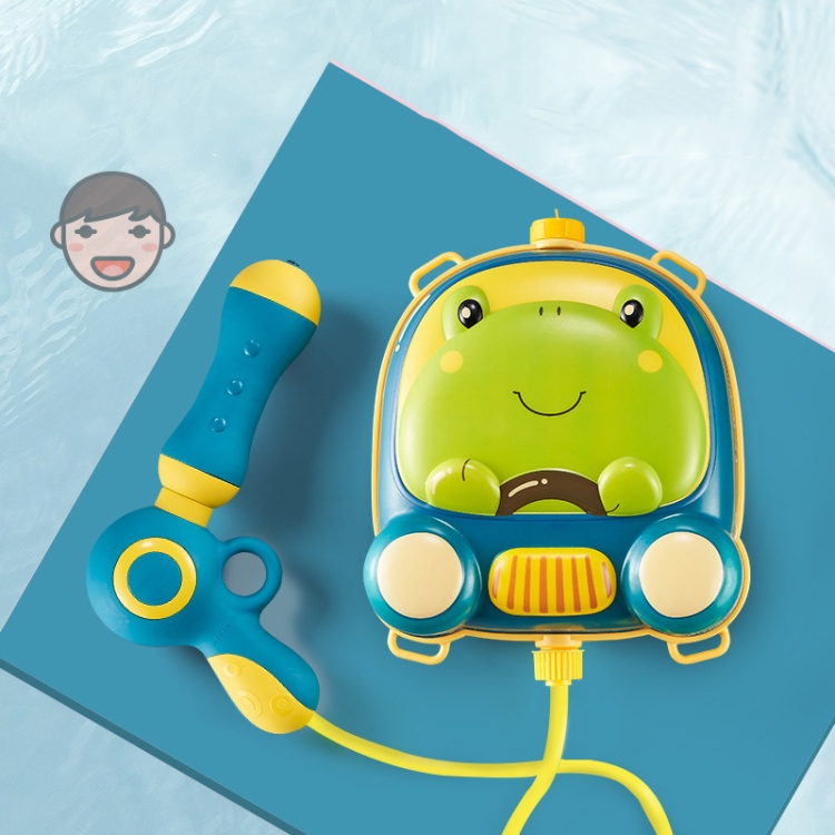 

706D Children Backpack Water Toys Summer Pull-Out Sprinkler Beach Water Toys, Colour: Frog Large