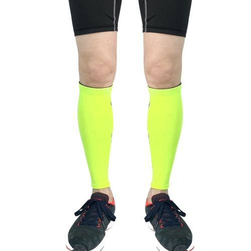 

2 PCS Sports Breathable Compression Calf Protector Riding Running Football Basketball Mountaineering Protective Gear, Specification: L (Fluorescent Green)