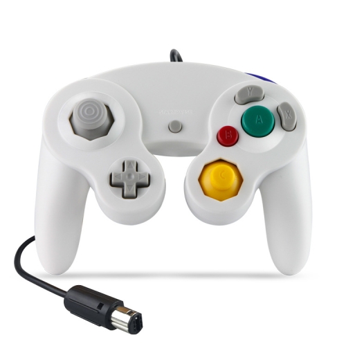 

2 PCS Single Point Vibrating Controller Wired Game Controller For Nintendo NGC / Wii, Product color: White